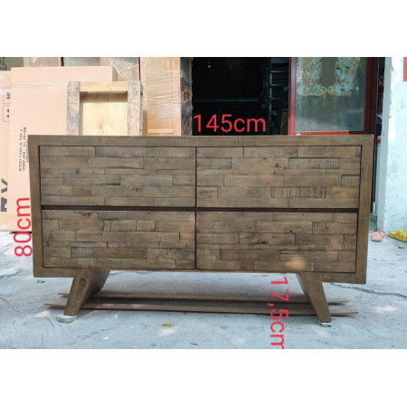 Susan DR : Tủ 04 Ngăn Kéo Ngang - Màu Củi Khô